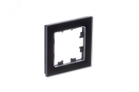 ATLASDESIGN NATURE 1-постовая РАМКА, НАТУРАЛЬНОЕ СТЕКЛО, ЧЕРНЫЙ Systeme Electric ATN361001