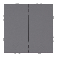 Переключатель 2-клавишный (механизм) СЗК Stekker Эмили 250В 10А RSW10-5107-10ZK платиново-серый soft touch 50241