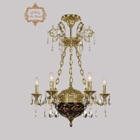 Подвесная люстра Art Classic 31.51.6.CK125SP.250SP.G.Sp.Amber.Blue.1D ArtClassic