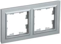 BRITE Рамка 2 поста РУ-2-БрА алюминий IEK BR-M22-K47