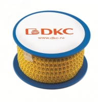 Колечко маркировочное земля 4-8мм. черное на желтом DKC AZS412BY