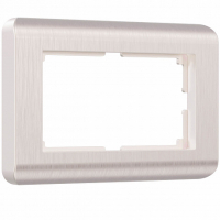 Рамка Werkel Stream для двойной розетки перламутровый W0082113 4690389162589