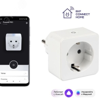 Умная розетка Сonnect Wi-Fi белая EKF RCS-1-WF