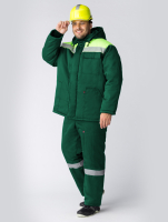 Костюм зимний Партнер NEW (ткань Смесовая,210) полукомбинезон, зеленый лимон, 56-58 182-188 Факел 87469199 87469199008