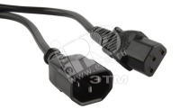Кабель питания PWC-IEC13-IEC14-1.8-BK Hyperline 34896