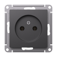 ATLASDESIGN РОЗЕТКА без заземления без шторок, 16А, механизм, БАЗАЛЬТ Systeme Electric ATN001441