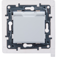 Розетка с заземлением IP44 - Legrand Etika - со шторками с защитной крышкой 16А 250В винтовые зажимы - белая Legrand/Daccord 672226