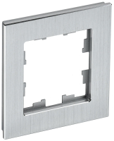 BRITE Рамка 1 пост РУ-1-1-БрА металл алюминий IEK BR-M12-M-K47