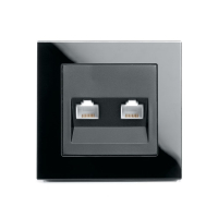 Розетка компьютерная 2-местная RJ-45 Stekker Катрин GLS00-7006-05 39509