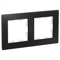 Рамка двухпостовая ATLASDESIGN NATURE, МЕТАЛЛ ОНИКС Systeme Electric ATN312302