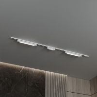 Трековая система со светильниками №10 однофазная накладная Skylite (220В, форма - прямая, 2м, 3000K) белая Hesby Lighting HSBL_kompl_S010_NI2W3K