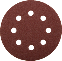 Круг шлифовальный ''Мастер'' универсальный, из абразивной бумаги на велкро основе, 8 отверстий, Р60, 125мм, 5шт ЗУБР 35562-125-060