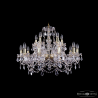 Подвесная люстра Bohemia Ivele Crystal 1411/10+5/240 G Leafs