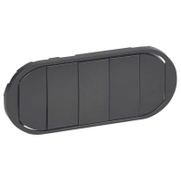 Лицевая панель Legrand Celiane выключателя пятиклавишного графит 067905