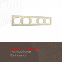 Рамка пятиместная Arte Milano 503.06-5.shampan