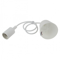 Патрон ЭРА Е27 с подвесом пластиковый PTR/P-E27-PLA-WH-CAB Б0048038