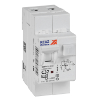 Выключатель автоматический дифференциального тока АВДТ с защитой от сверхтоков 2П 32А 30мА AC 4.5кА OptiDin D63-22C32-AC-У3 КЭАЗ 328101
