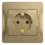 GLOSSA Розетка с заземлением в сборе титан Systeme Electric GSL000442