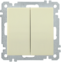 ВС10-2-0-Б Выключатель двухклавишный 10А BOLERO кремовый IEK EVB20-K33-10
