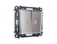 Комплект механизма 2-кл выключателя с подсветкой Ambrella Volt Alfa MA504010