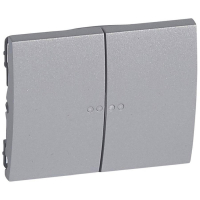 Клавиша Legrand Galea Life выключателя двойная с индикацией алюминий 771379