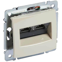 Розетка компьютерная 2хRJ45 Legrand Valena 6 кат UTP на винтах слоновая кость 774143