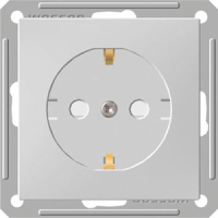 Розетка W59 скрытая, с заземлением, со шторками,  16А, механизм, белый Systeme Electric RS16-152-1-86