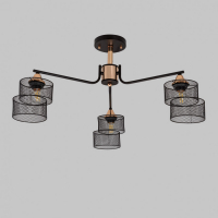 Люстра на штанге IMEX MD.4252-3-S-BK+FGD