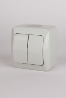 Выключатель двухклавишный ELBI Eva 554-011500-202