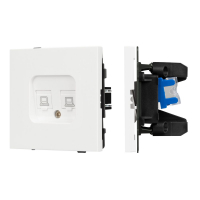 Механизм компьютерной розетки двойной SCT-TENDO-MPC2-SFPL-WH (RJ-45, CAT6) 054598