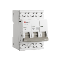 Автоматический выключатель 3P 4А (C) 4.5kA ВА 47-63N EKF PROxima M634304C