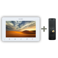 Комплект, видеодомофон + вызывная панель SM-07MHD White + ML-16HD Black SLINEX ПО-00002857
