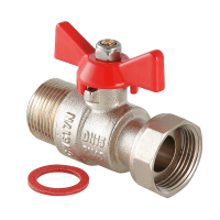 Кран шаровой с накидной гайкой 1' ВН ручка бабочка VALTEC VT.260.N.0606 AAV260006  