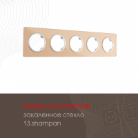 Рамка пятиместная Arte Milano 502.13-5.shampan