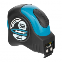 Рулетка  Schlagfest , 5 м x 25 мм, магн. обрез зацеп, двухст. шкала, нейлон покр. автоматич GROSS 31113