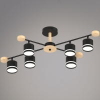 Люстра на штанге Reluce 78730-0.3-06 GX53 BK+WOOD