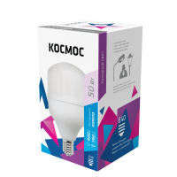 Лампа светодиодная LED 50Вт 220В Е40 D138х220 6500К дневной 4700 лм Космос LksmHWLED50WE4065