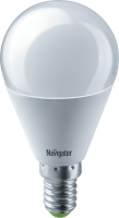 Лампа светодиодная LED 8.5вт Е14 белый шар Navigator Group 61334 20458