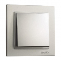 Выключатель одноклавишный Mono Electric Despina 10А 250В серебро 102-212125-100