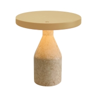 Настольная лампа Arlight SP-CROOD-TAB-R22.5x24-7W Warm3200-MIX (BG-BG, 140 deg, 230V) (IP20, Травертин) 061770