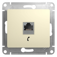 GLOSSA Розетка телефонная RJ11 в рамку бежевая Systeme Electric GSL000281T