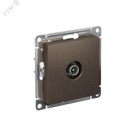 Розетка ATLASDESIGN TV оконечная 1DB механизм мокко Systeme Electric ATN000691