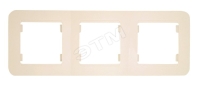Lillium S Рамка 3 поста бежевая Makel 65213