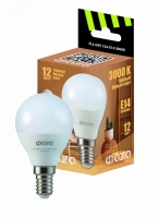 Лампа светодиодная LED 12Вт E14 3000K шар 230/50 ФАZА 5038561