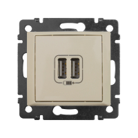 VALENA Розетка двойная USB слоновая кость Legrand/Daccord 774170