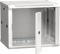 Шкаф настенный 19' LINEA W 6U 600х450мм стеклянная дверь RAL7035 ITK LWR3-06U64-GF