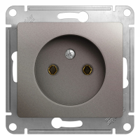 GLOSSA розетка без заземления платина Systeme Electric GSL001241