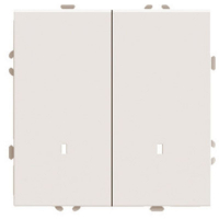 Выключатель 2-клавишный c индикатором (механизм) Stekker Эмили 250В 10А RSW10-5102-08 кашемир soft touch