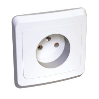 ЭТЮД Розетка скрытая без заземления без шторок бежевая Systeme Electric PC16-001K