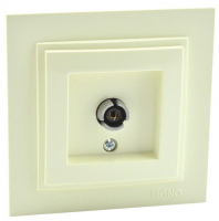 Розетка TV проходная Mono Electric Despina крем 102-170005-137